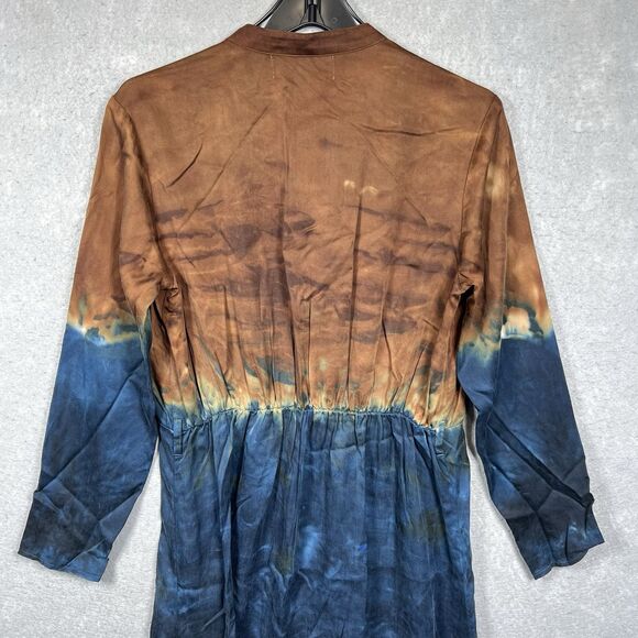 ANTHROPOLOGIE CLOTH & STONE PERLA TIE DYE MAXI SHIRT DRESS WOMEN’S SZ MEDIUM - Picture 10 of 13